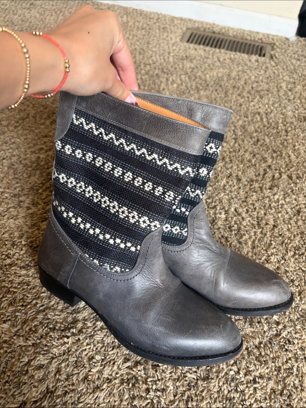 Cobra Society Otto Boot Gray & Black Ankle Boots EU 38